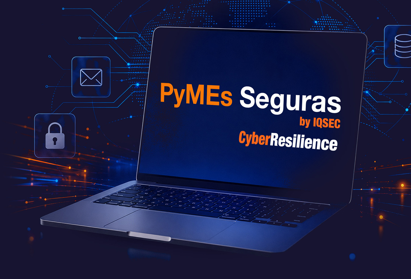 Mockup de laptop con interfaz de diagnóstico de riesgo