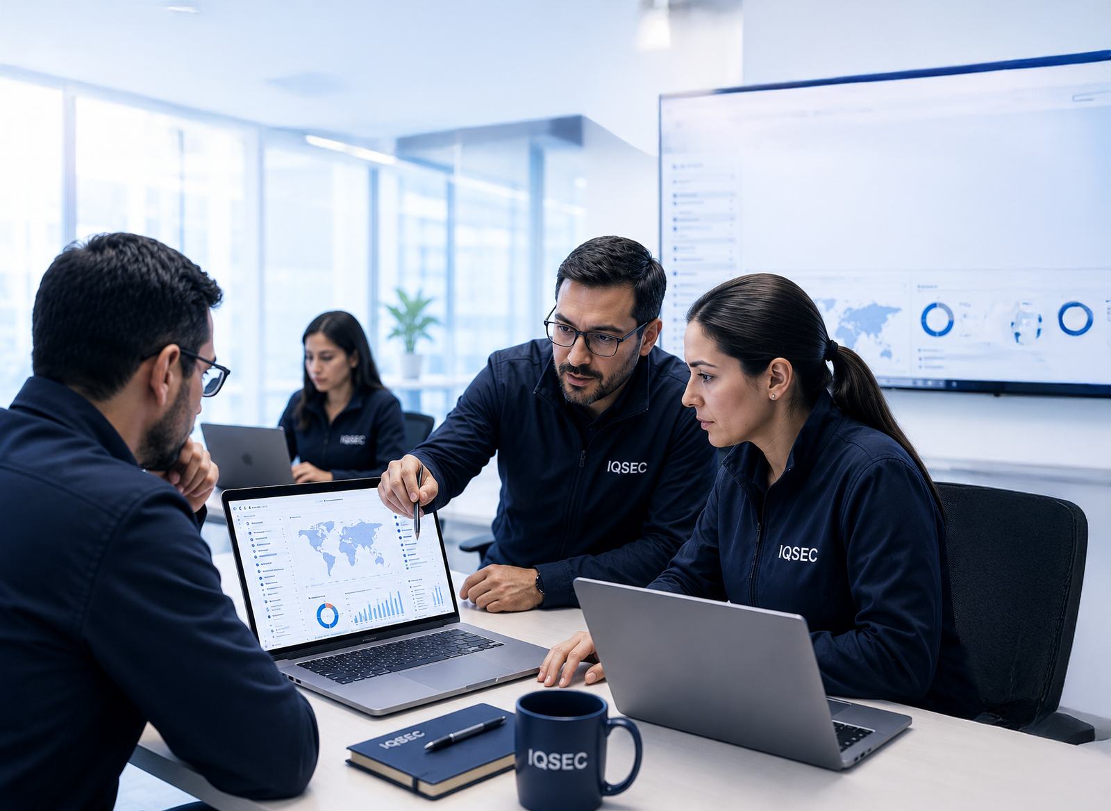 Especialista de IQSEC analizando infraestructura de ciberseguridad